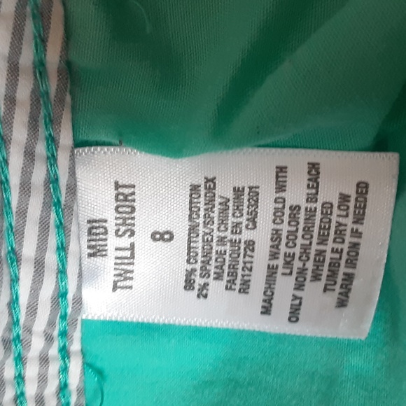 AEROPOSTALE BLUE MIDI TWILL SHORTS, SIZE 8 - Picture 4 of 10